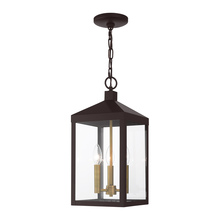 Livex Lighting 20593-07 - 3 Lt Bronze Outdoor Pendant Lantern