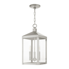 Livex Lighting 20593-91 - 3 Lt Brushed Nickel Outdoor Pendant Lantern