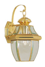 Livex Lighting 2151-02 - 1 Light PB Outdoor Wall Lantern