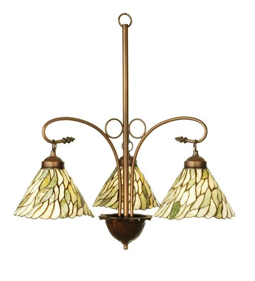 24"W Willow Jadestone 3 LT Chandelier