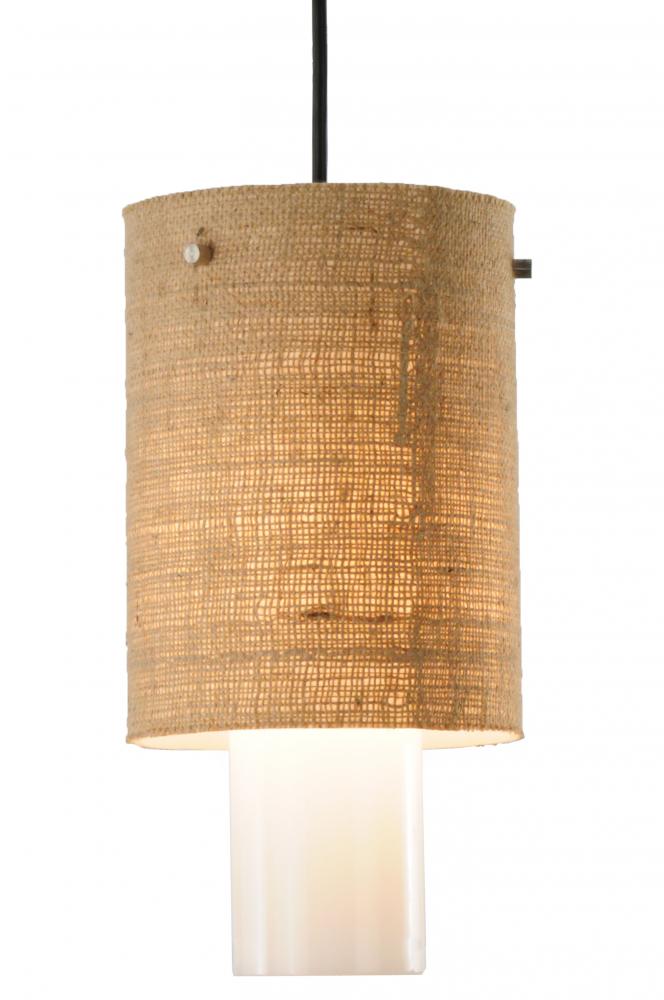 6.5"W Cilindro Burlap 2 Tier Mini Pendant