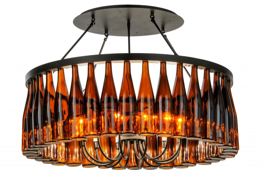 38" Wide Tuscan Vineyard Estate 36 Wine Bottle Chandelier