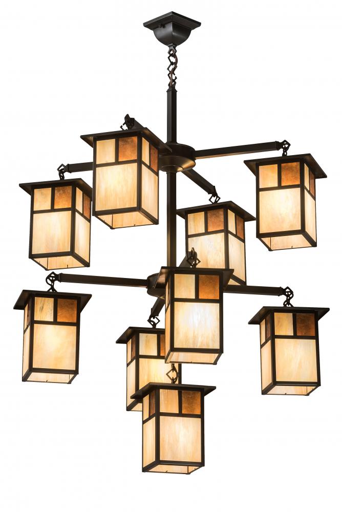 32"Wide Hyde Park "T" Mission 9 Light Chandelier