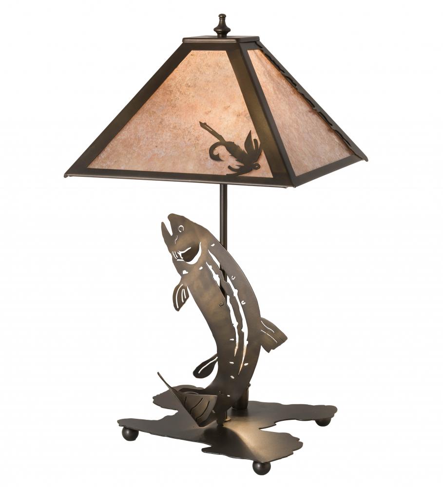 21"H Leaping Trout Table Lamp