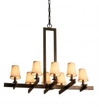 Meyda Blue 118284 - 36" Long Dante 8 Light Oblong Chandelier