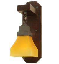 Meyda Blue 124482 - 5" Wide Bungalow Frosted Amber Wall Sconce