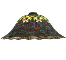 Meyda Blue 14475 - 16"W Tiffany Peacock Feather Shade