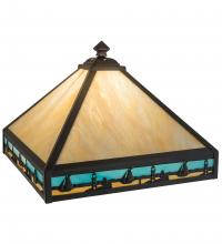 Meyda Blue 15141 - 16" Square Sailboat Mission Shade