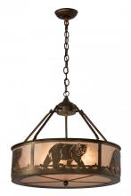 Meyda Blue 164099 - 22"W Black Bear Inverted Pendant