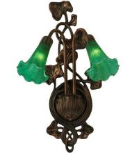 Meyda Blue 17092 - 11"W Green Pond Lily 2 LT Wall Sconce