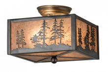 Meyda Blue 171626 - 10"Sq Tall Pines Flushmount