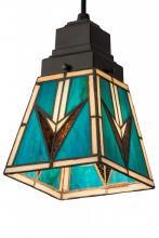 Meyda Blue 181346 - 5"Sq Valencia Mission Mini Pendant