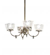 Meyda Blue 185605 - 27" Wide Revival Gas & Electric 4 Light Chandelier