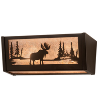 Meyda Blue 205094 - 16" Wide Moose at Lake Vanity Light