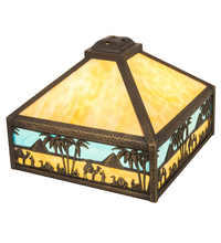 Meyda Blue 217722 - 13" Square Camel Mission Shade