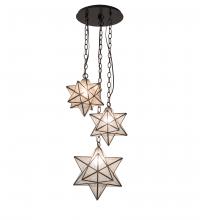 Meyda Blue 236061 - 17" Wide Moravian Star 3 Light Cascading Pendant