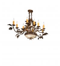 Meyda Blue 244304 - 48" Long Greenbriar Oak 10 Light Chandelier