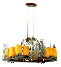 Meyda Blue 29523 - 42"L Tall Pines 12 LT Oval Chandelier