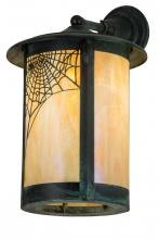 Meyda Blue 34160 - 12"W Fulton Spider Web Solid Mount Wall Sconce