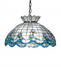 Meyda Blue 38434 - 20" Wide Roseborder Pendant