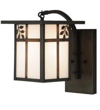 Meyda Blue 53710 - 9"W Hyde Park Sprig Curved Arm Wall Sconce