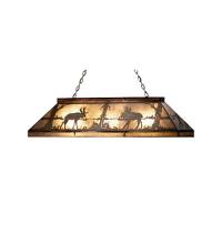 Meyda Blue 65107 - 72"L Moose at Lake Oblong Pendant