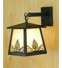 Meyda Blue 67278 - 7"W Stillwater Mountain Pine Hanging Wall Sconce