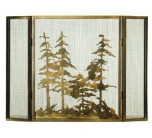 Meyda Blue 68388 - 36"W X 26"H Tall Pines Fireplace Screen