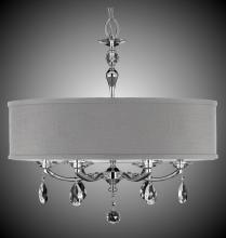 American Brass & Crystal CH5486-O-32G-36G-ST-GL - 28 inch Kensington Empire Drum Shade Chandelier