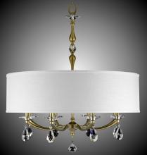 American Brass & Crystal CH5487-O-32G-36G-ST-GL - 32 inch Kensington Empire Drum Shade Chandelier