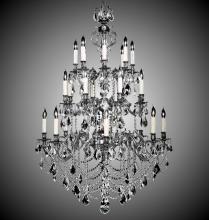 American Brass & Crystal CH9582-A-01G-PI - 24 Light Rosetta Chandelier