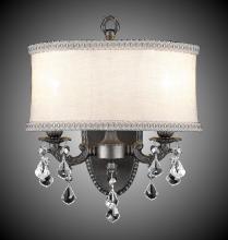 American Brass & Crystal WS6532-A-01G-PI-GL - 2 Light Llydia Wall Sconce