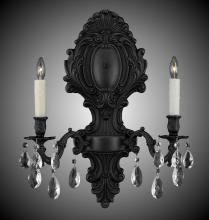 American Brass & Crystal WS9427-A-01G-PI - 2 Light Fleur-De-Lis Large Wall Sconce