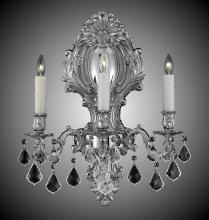 American Brass & Crystal WS9428-A-01G-PI - 3 Light Fleur-De-Lis Large Wall Sconce