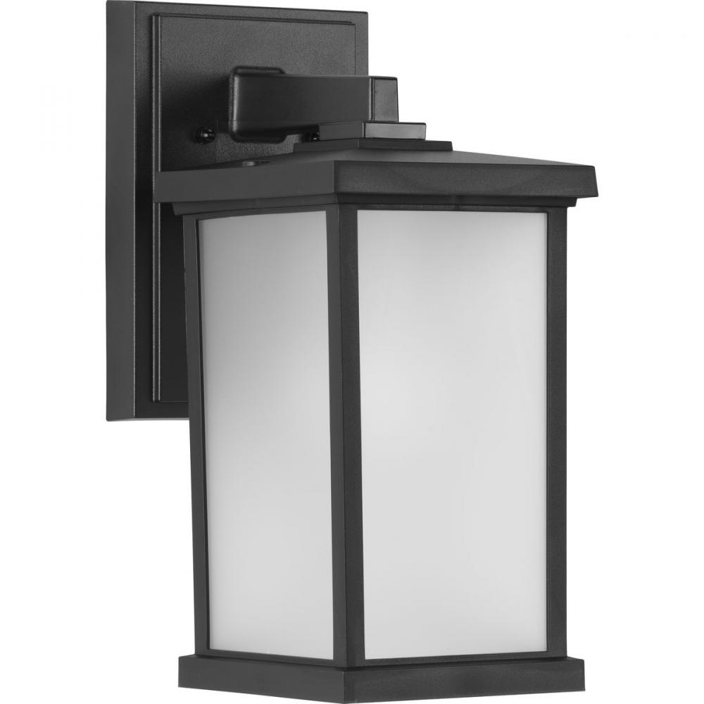 Trafford Non-Metallic Lantern Collection One-Light Textured Black Frosted Shade Traditional Outdoor