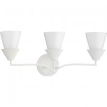 Progress P300497-197 - Pinellas Collection Three-Light White Plaster Contemporary Vanity Light