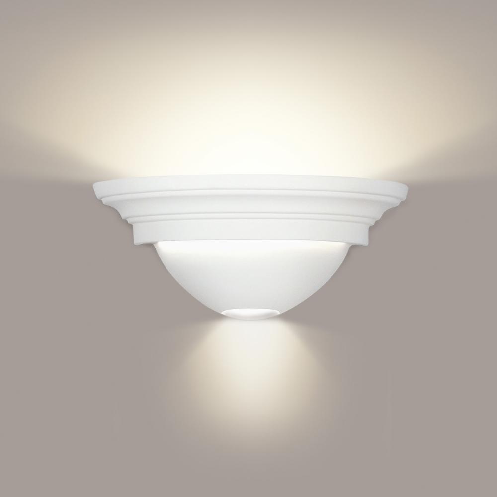 Formentera Wall Sconce: Satin White with LED bulb included