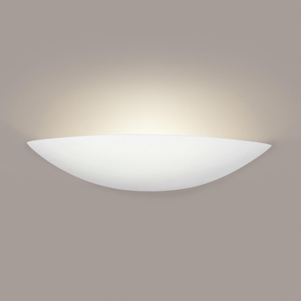 Maui Wall Sconce: White Crackle (E26 Base Dimmable LED (Bulb included))