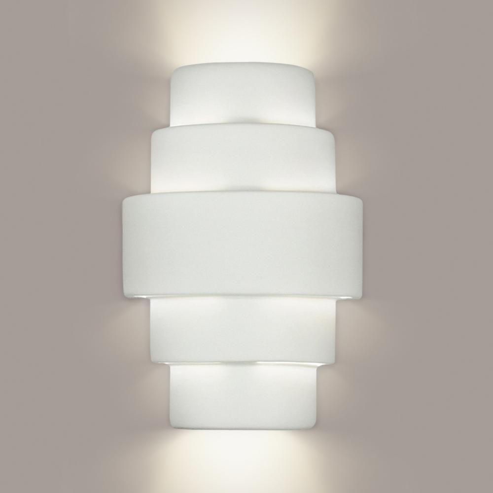 San Marcos Wall Sconce: Silver Satin (E26 Base Dimmable LED (Bulb included))