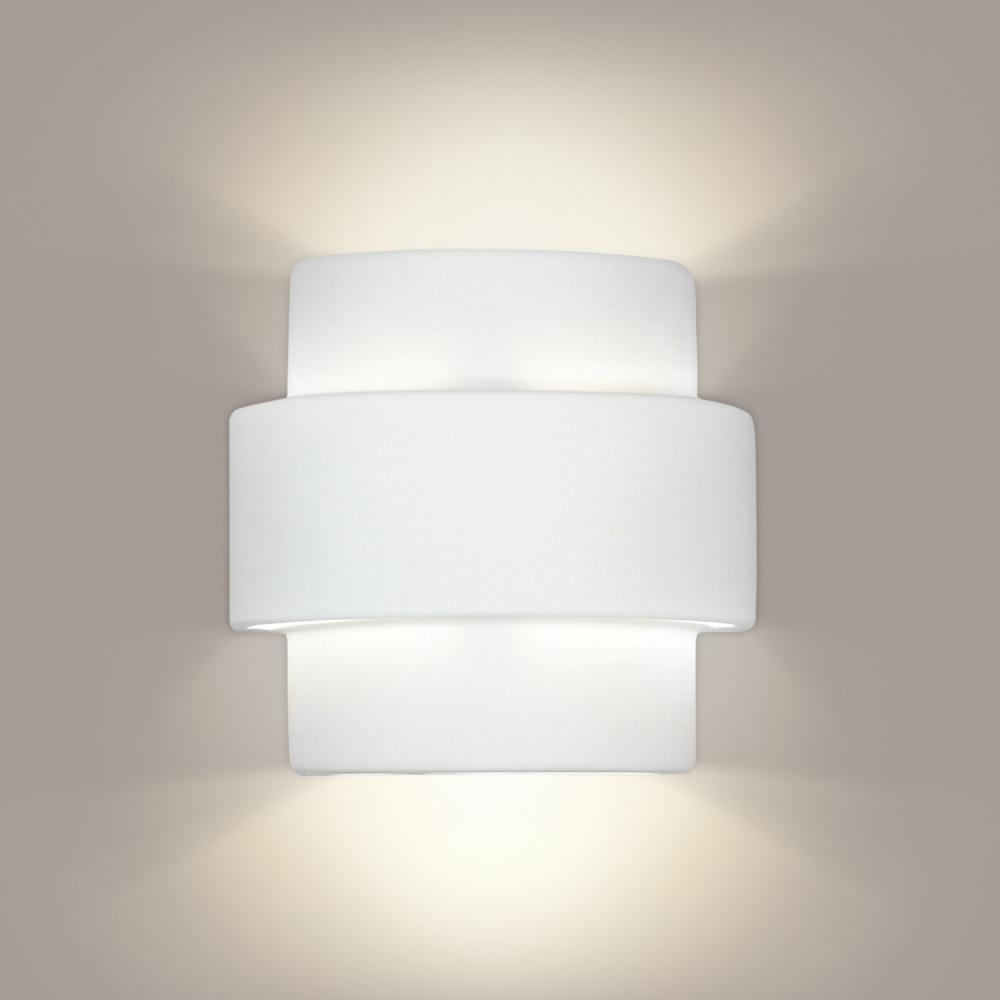 Santa Inez Wall Sconce: Silver Satin (E26 Base Dimmable LED (Bulb included))