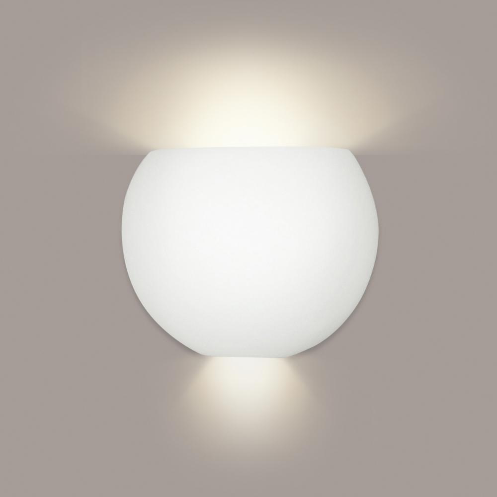 Curacoa Wall Sconce: Dove (Wet Sealed Top, E26 Base LED (Bulb included))