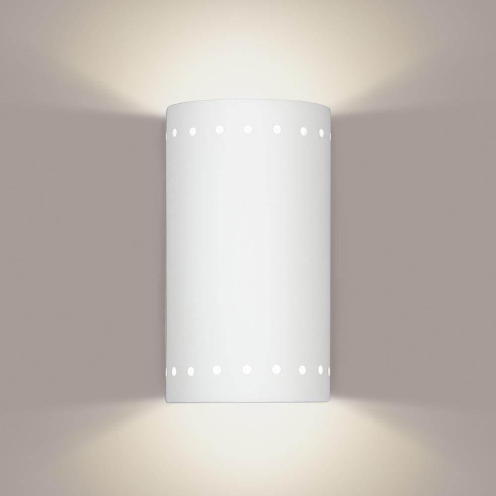 Gran Melos Wall Sconce: Satin White with LED bulbs included