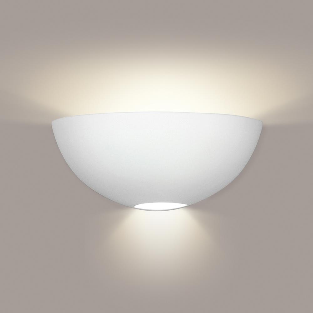 Gran Aegina Wall Sconce: Satin White with LED bulbs included