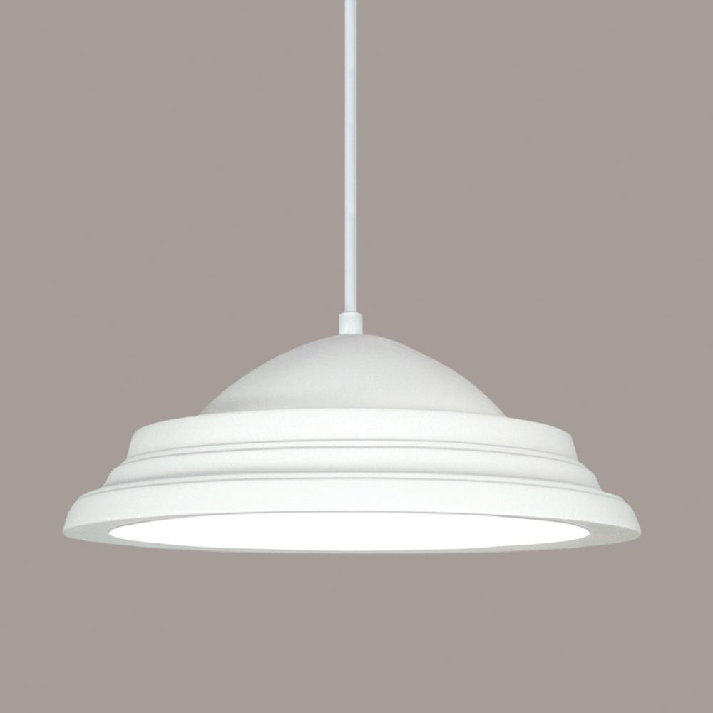 Majorca Pendant: Midnight Granite (White Cord & Canopy)