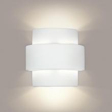 A-19 1402-1LEDE26-M16 - Santa Inez Wall Sconce: Silver Satin (E26 Base Dimmable LED (Bulb included))