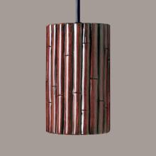 A-19 PN20301-CI-BCC-1LEDE26 - Bamboo Pendant Cinnamon (Black Cord & Canopy)