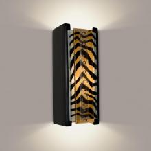 A-19 RE117-BG-ZCM - Safari Wall Sconce Black Gloss and Zebra Caramel