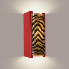 A-19 RE117-MR-ZCM - Safari Wall Sconce Matador Red and Zebra Caramel