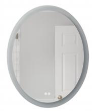 Craftmade MIR101-W - 30â€ x 24â€ x 1.8â€ Oval LED Mirror, defogger & dimmer, 3000K/4000K/5000K