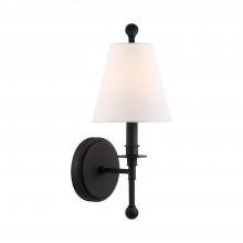  RIV-382-BF - Riverdale 1 Light Black Forged Sconce